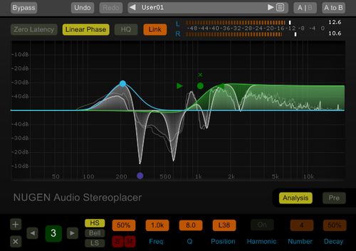 nugen audio stereoplacer 立体声平衡控制频率定位插件后期混音